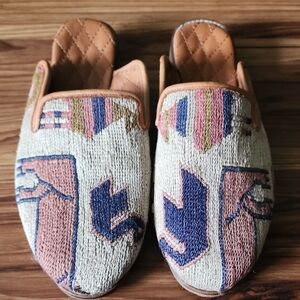 Colorful Embroidered Slip-On Shoes